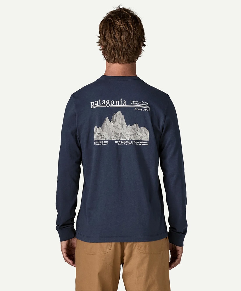 Men's Long-Sleeved Midweight Hut Tripper Skyline T-Shirt NENA/ニューネイビー L(MEN)