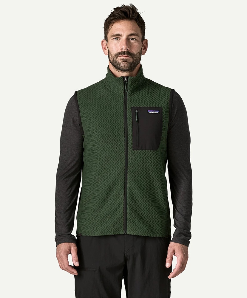 Men's R1 Air Fleece Vest TLGR/ツリーライングリーン L(MEN)
