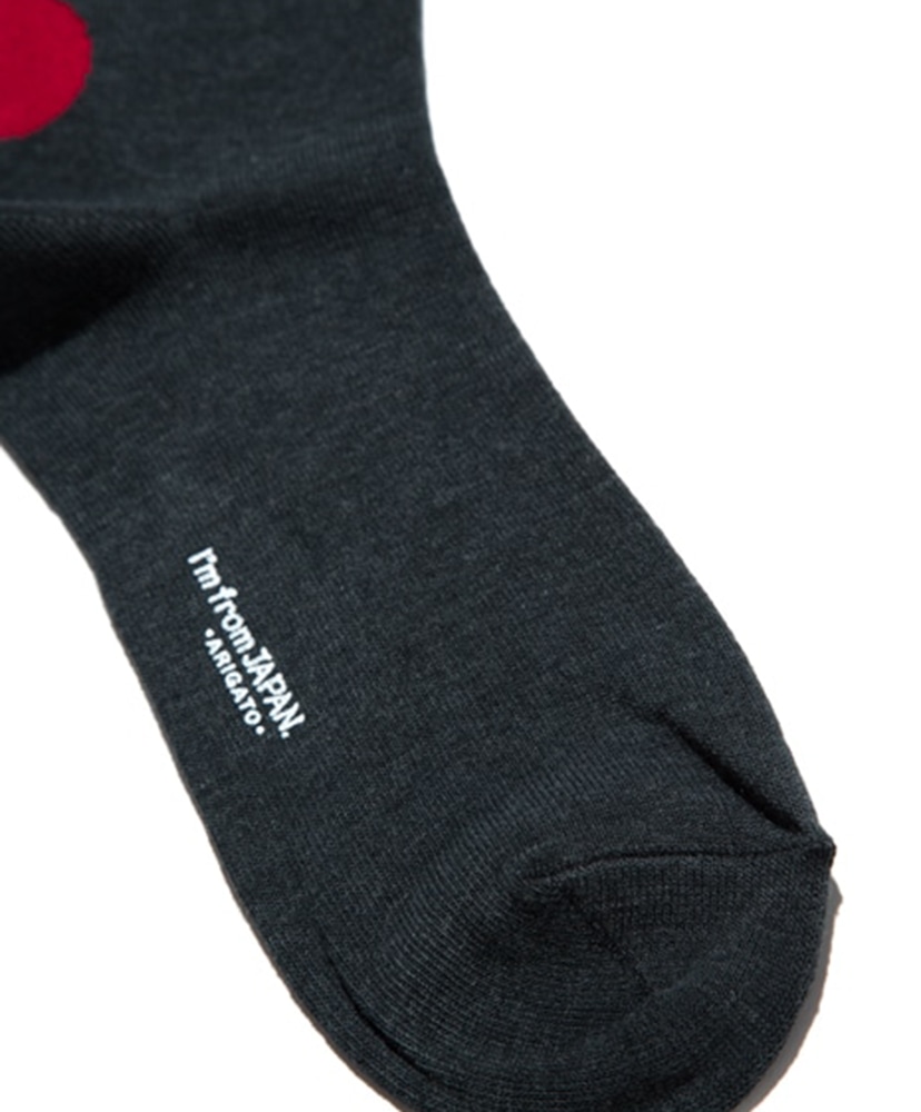 JAPAN FLAG バックスタイルソックス CH Grey/チャコールグレー 27cm-29cm