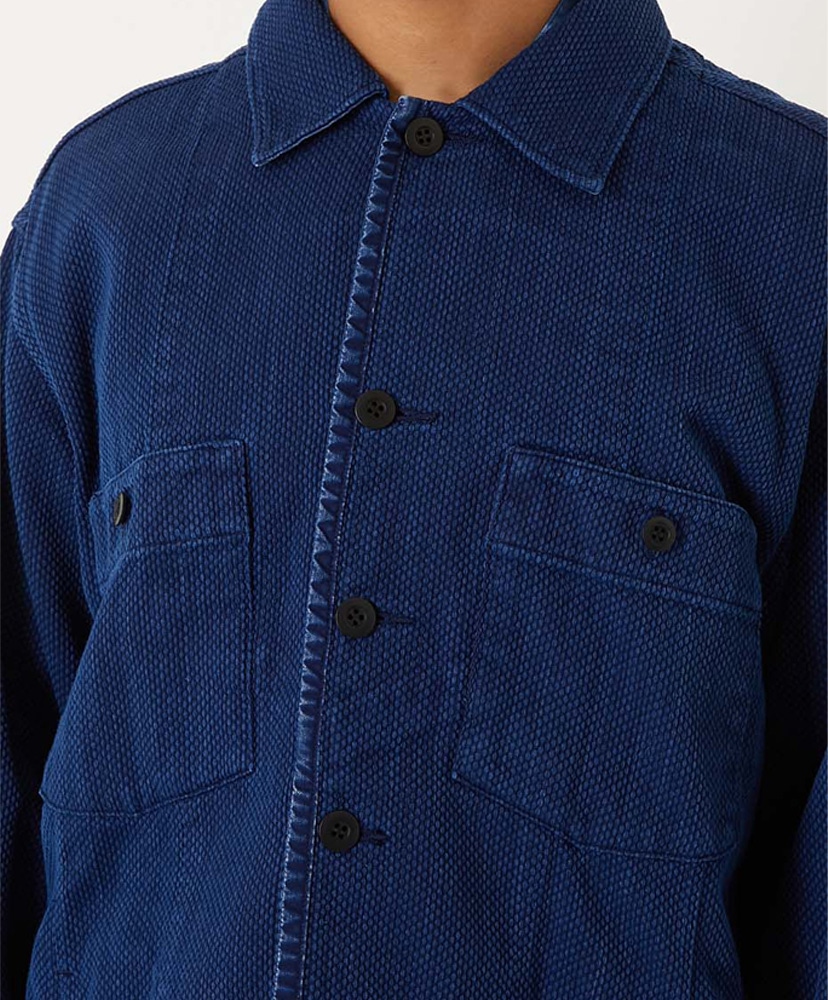 カセゾメサシコ ファティーグシャツ Indigo/インディゴ L(MEN)