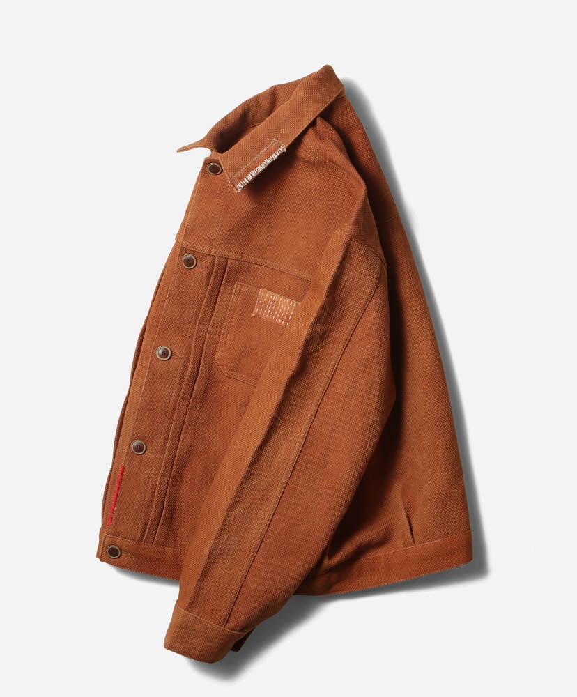 LOFTMAN別注 50th サシコトラッカージャケット 柿渋染/カキシブゾメ L(MEN)