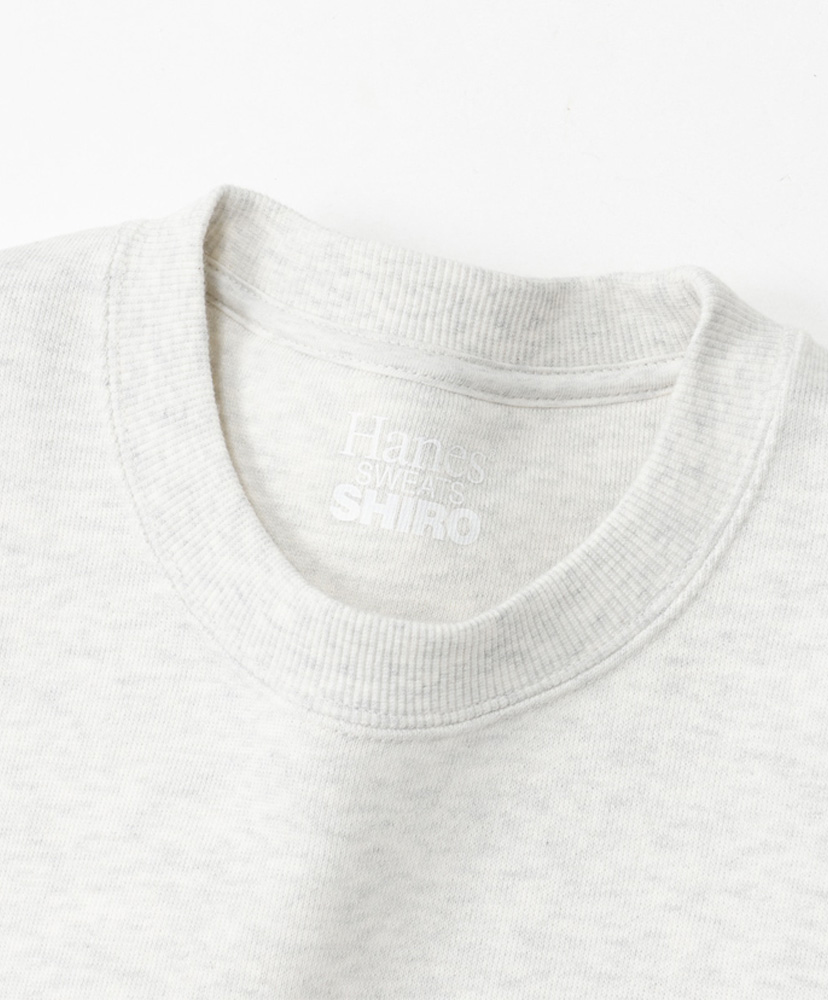 Sweat SHIRO - Crew Neck Sweats Shirt Heather White/ヘザーホワイト L(MEN)