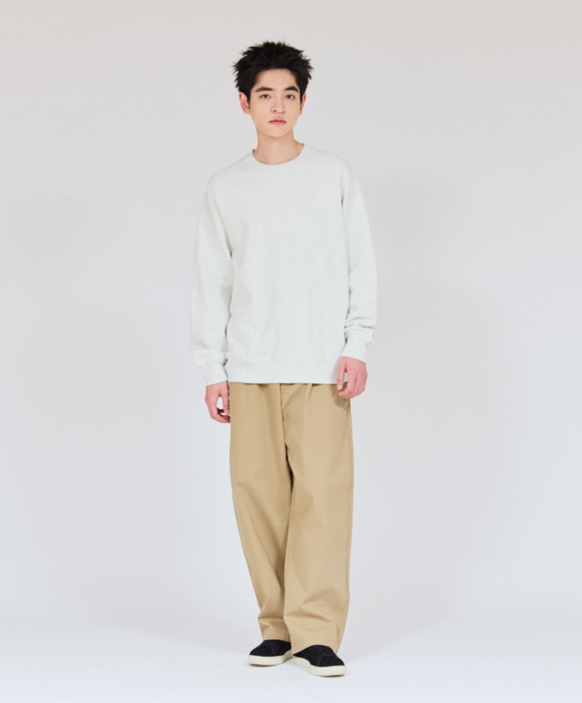 Sweat SHIRO - Crew Neck Sweats Shirt Heather White/ヘザーホワイト L(MEN)