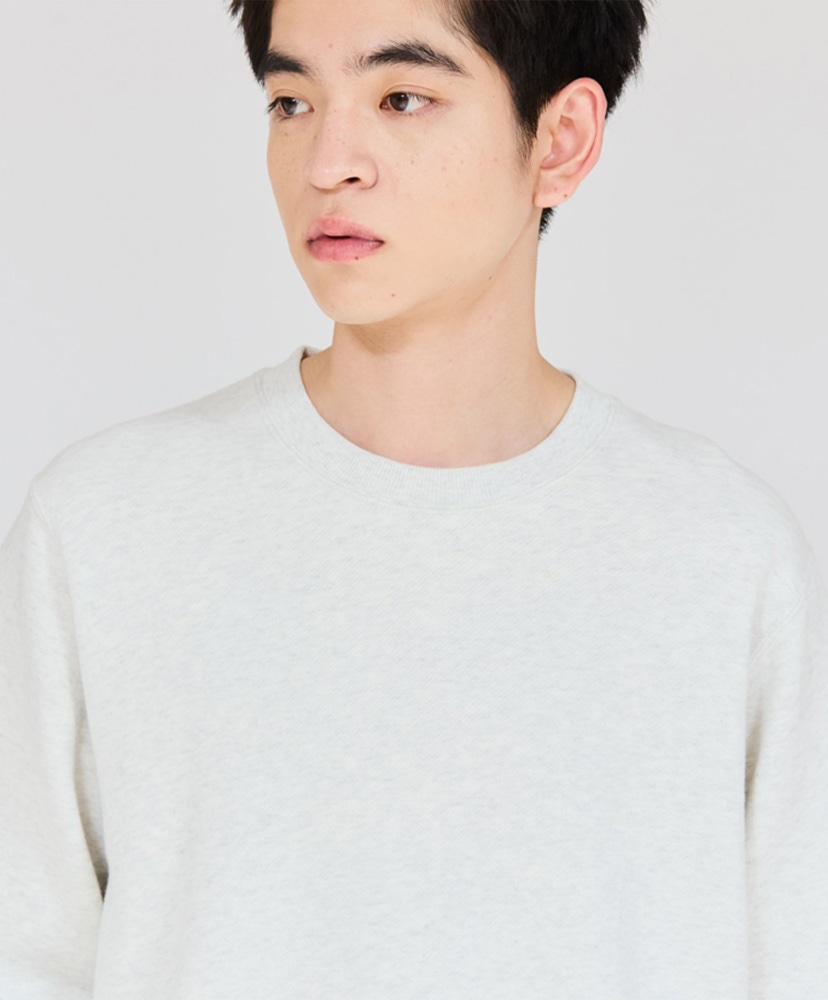 Sweat SHIRO - Crew Neck Sweats Shirt Heather White/ヘザーホワイト L(MEN)