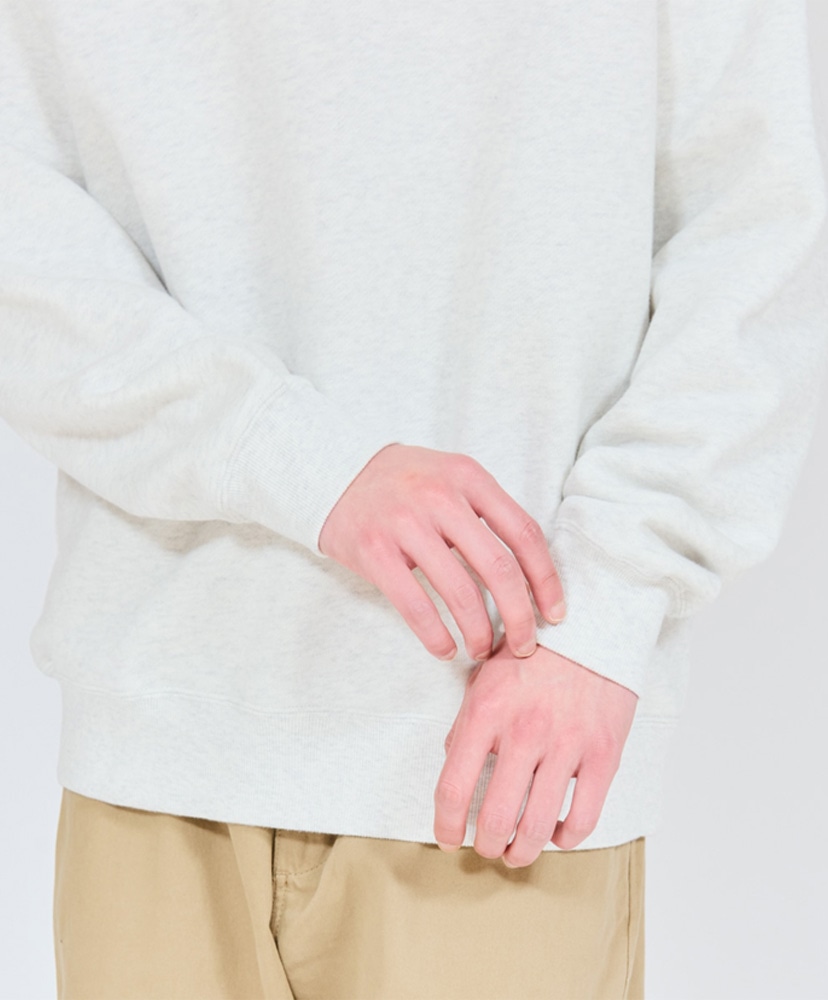 Sweat SHIRO - Crew Neck Sweats Shirt Heather White/ヘザーホワイト L(MEN)
