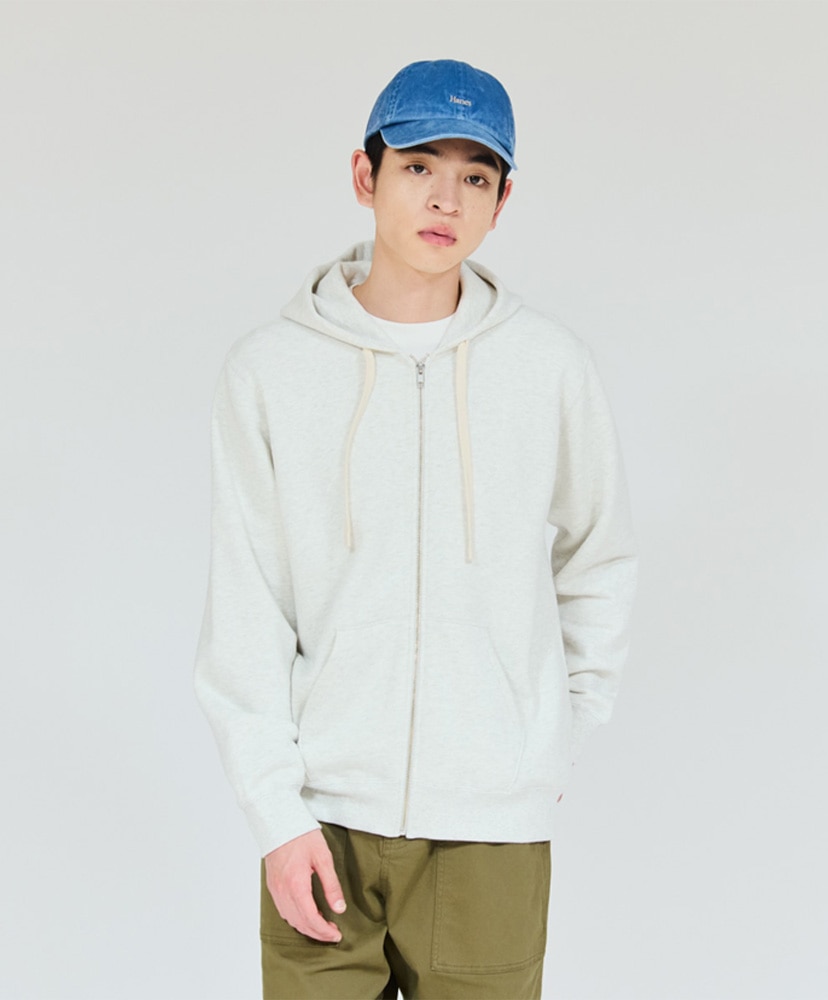 Sweat SHIRO - Sweat Zip Up Hoody Heather White/ヘザーホワイト L(MEN)