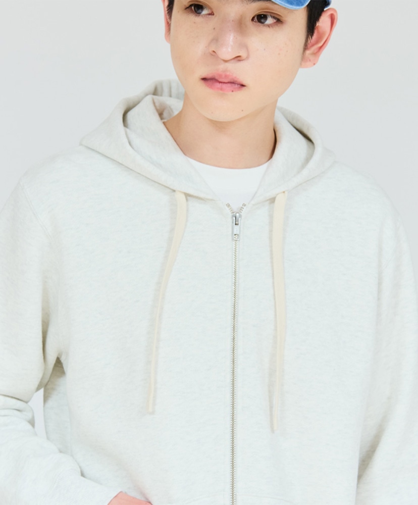 Sweat SHIRO - Sweat Zip Up Hoody Heather White/ヘザーホワイト L(MEN)