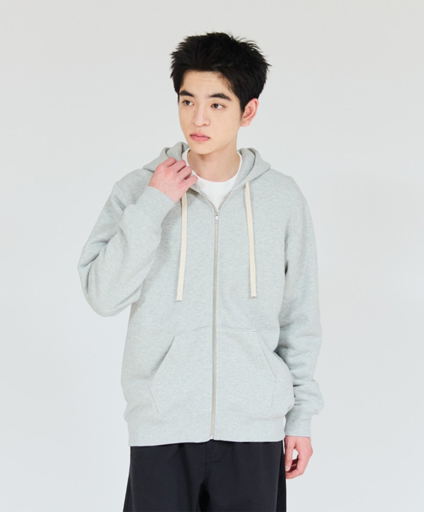 Sweat MOKU - Sweat Zip Up Hoody Heather Gray/ヘザーグレー L(MEN)