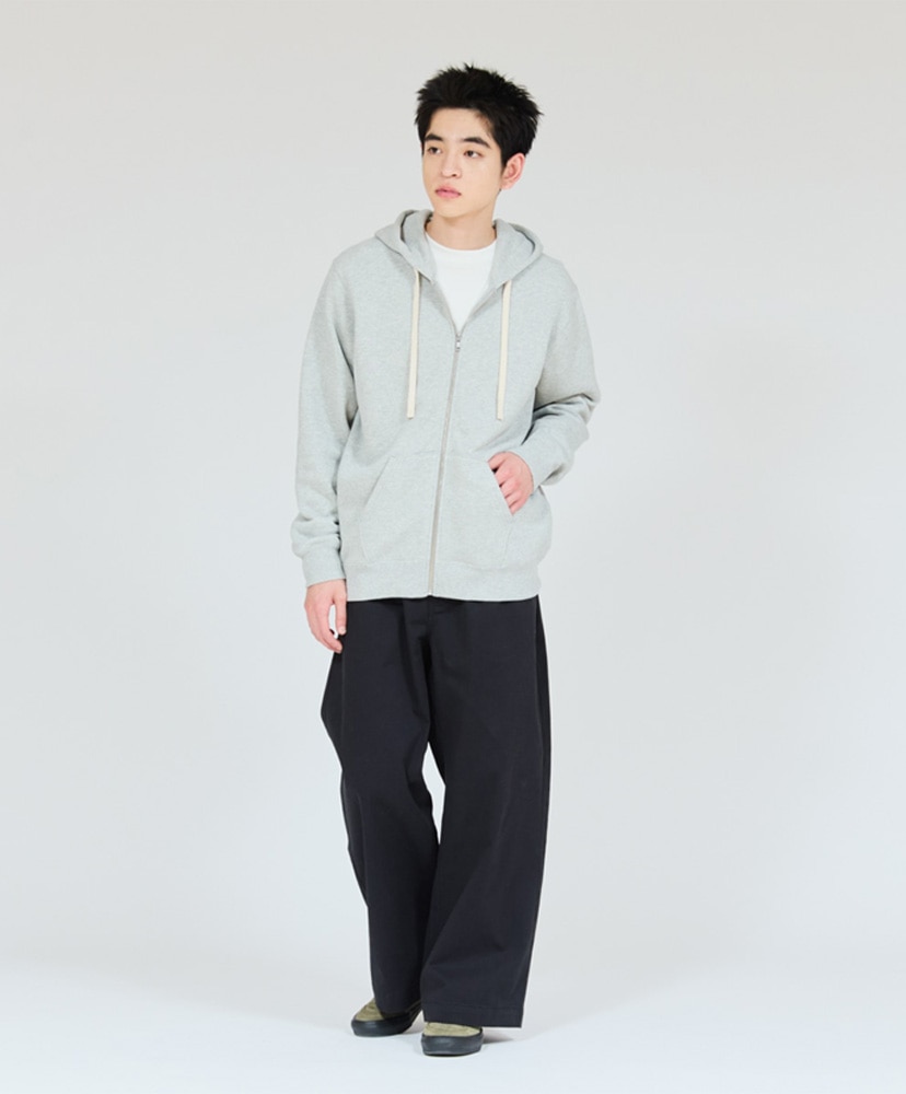 Sweat MOKU - Sweat Zip Up Hoody Heather Gray/ヘザーグレー L(MEN)