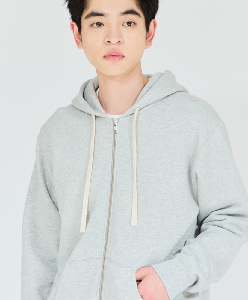 Sweat MOKU - Sweat Zip Up Hoody Heather Gray/ヘザーグレー L(MEN)