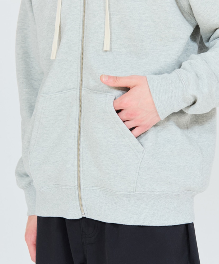 Sweat MOKU - Sweat Zip Up Hoody Heather Gray/ヘザーグレー L(MEN)