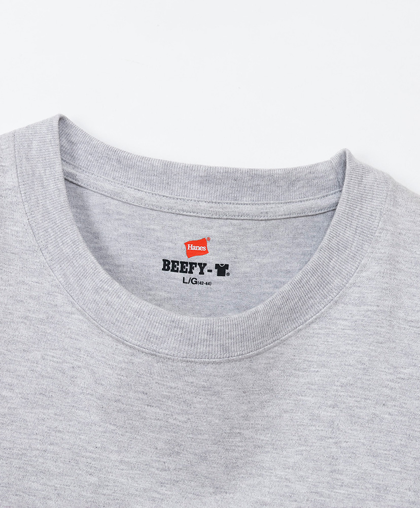 BEEFY-T 1P - Crew Neck Long Sleeve T-Shirt Heather Grey/ヘザーグレー L(MEN)