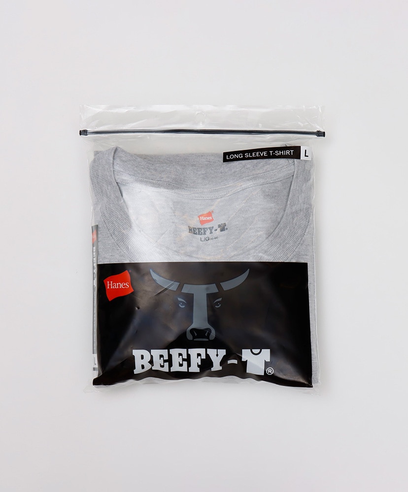 BEEFY-T 1P - Crew Neck Long Sleeve T-Shirt Heather Grey/ヘザーグレー L(MEN)
