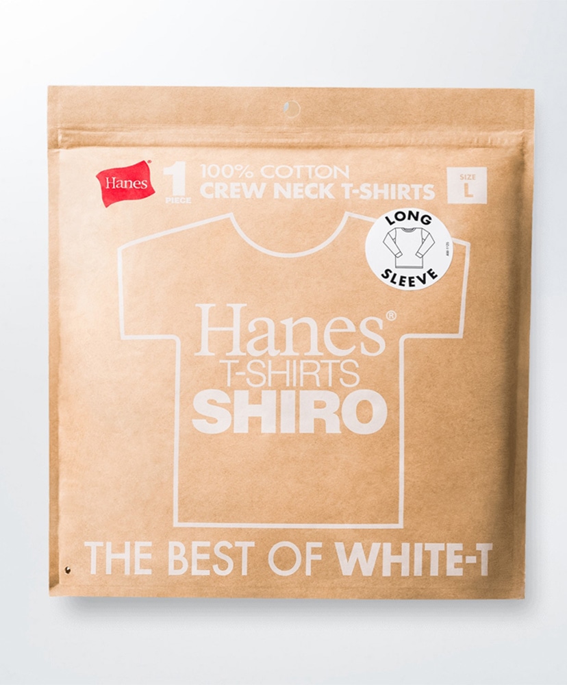 T-Shirts SHIRO - Crew Neck Long Sleeve T-Shirt White/ホワイト L(MEN)