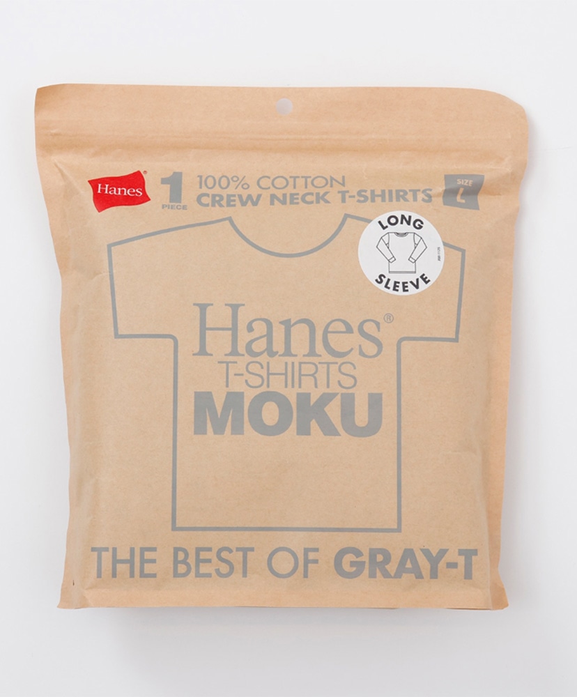 T-Shirts MOKU - Crew Neck Long Sleeve T-Shirt Heather Gray/ヘザーグレー L(MEN)