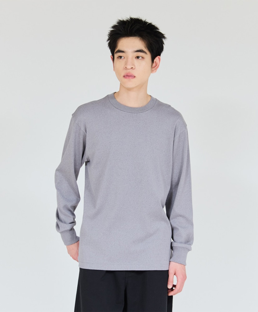 T-Shirts MOKU - Crew Neck Long Sleeve T-Shirt(L(MEN) Heather Gray