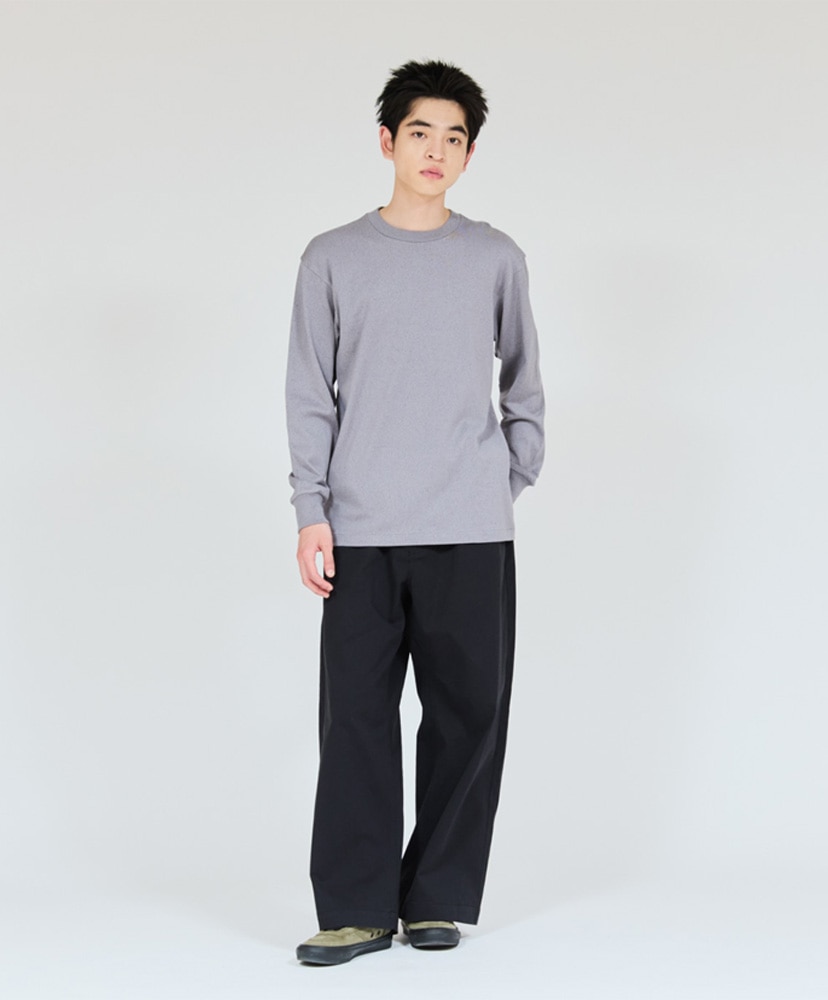 T-Shirts MOKU - Crew Neck Long Sleeve T-Shirt(L(MEN) Heather Gray