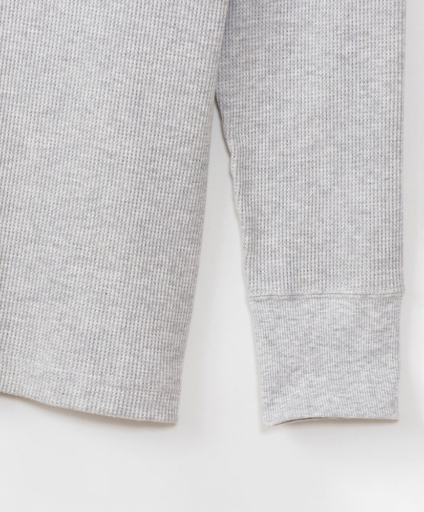 BEEFY Thermal - Henry Neck Long Sleeve Heather Grey/ヘザーグレー L(MEN)