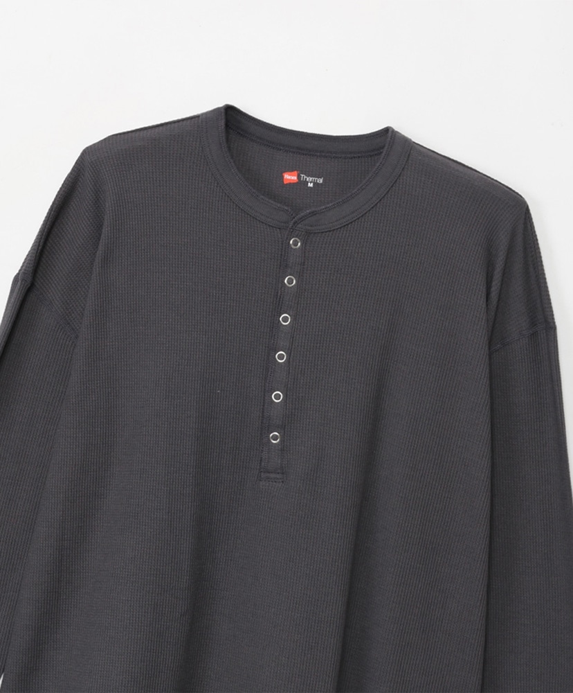 Thermal For Her - Henley Neck T-Shirt Medium gray/ミディアムグレー L(WOMEN)