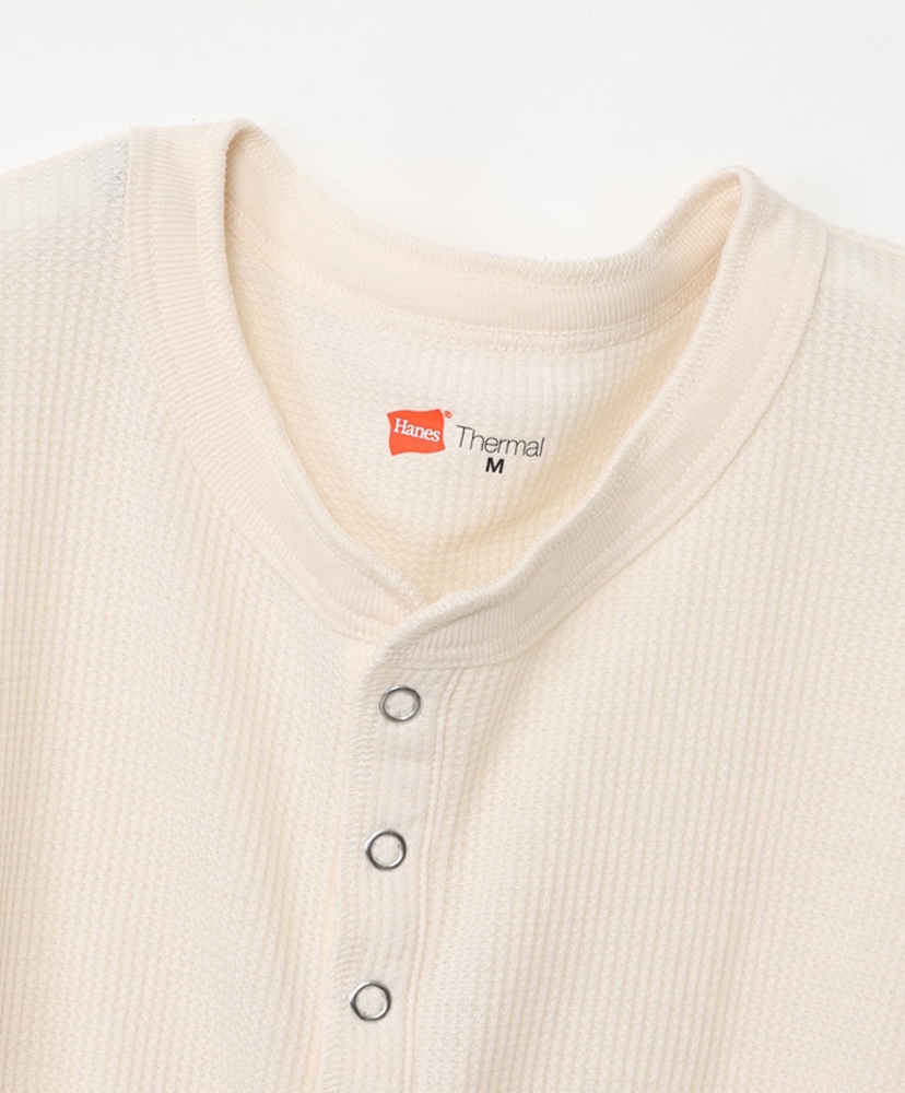 Thermal For Her - Henley Neck T-Shirt Off White/オフホワイト L(WOMEN)