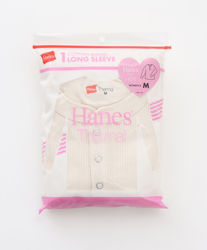 Thermal For Her - Henley Neck T-Shirt Off White/オフホワイト L(WOMEN)