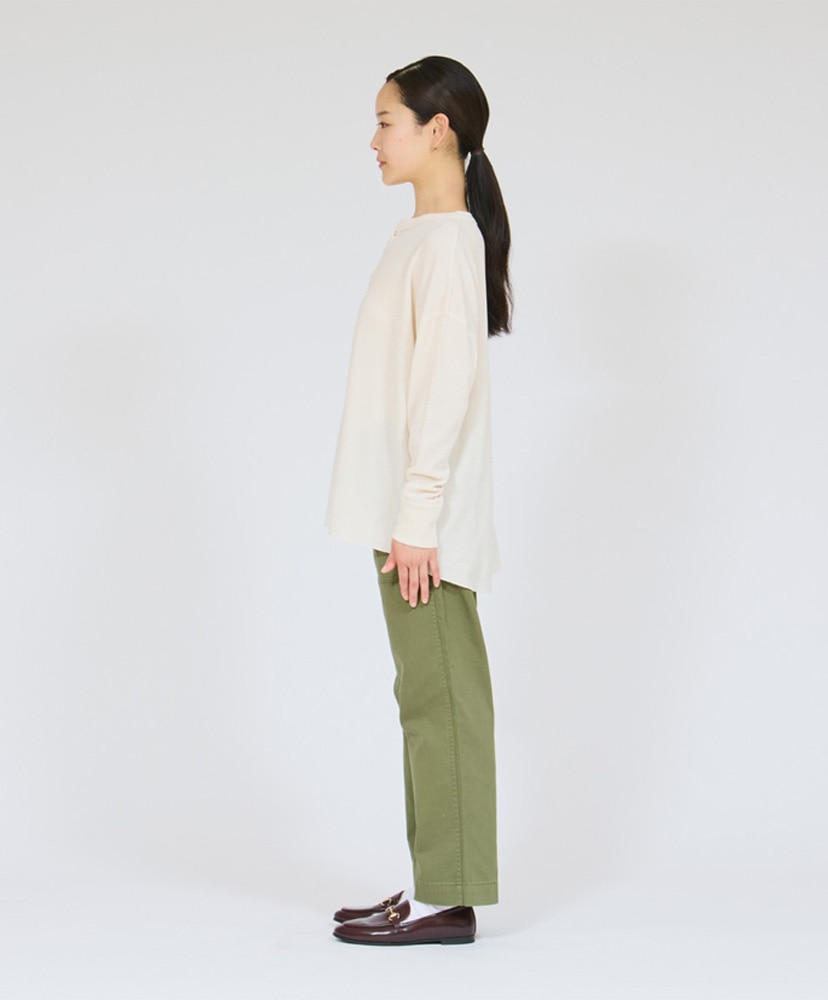 Thermal For Her - Henley Neck T-Shirt Off White/オフホワイト L(WOMEN)