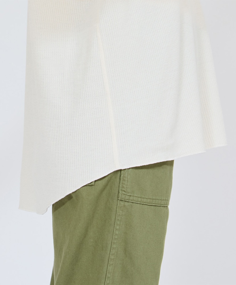 Thermal For Her - Henley Neck T-Shirt Off White/オフホワイト L(WOMEN)