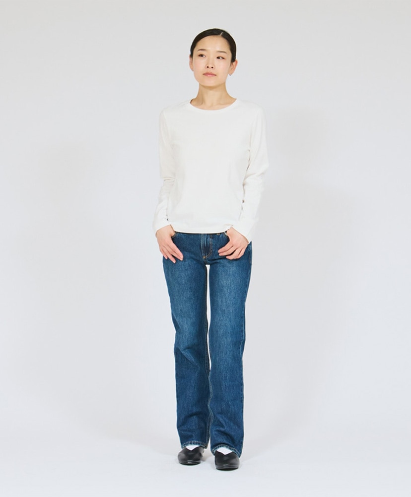 Hanes T-SHIRTS SHIRO for HER - Crew Neck Long Sleeve T-Shirt White/ホワイト L(WOMEN)