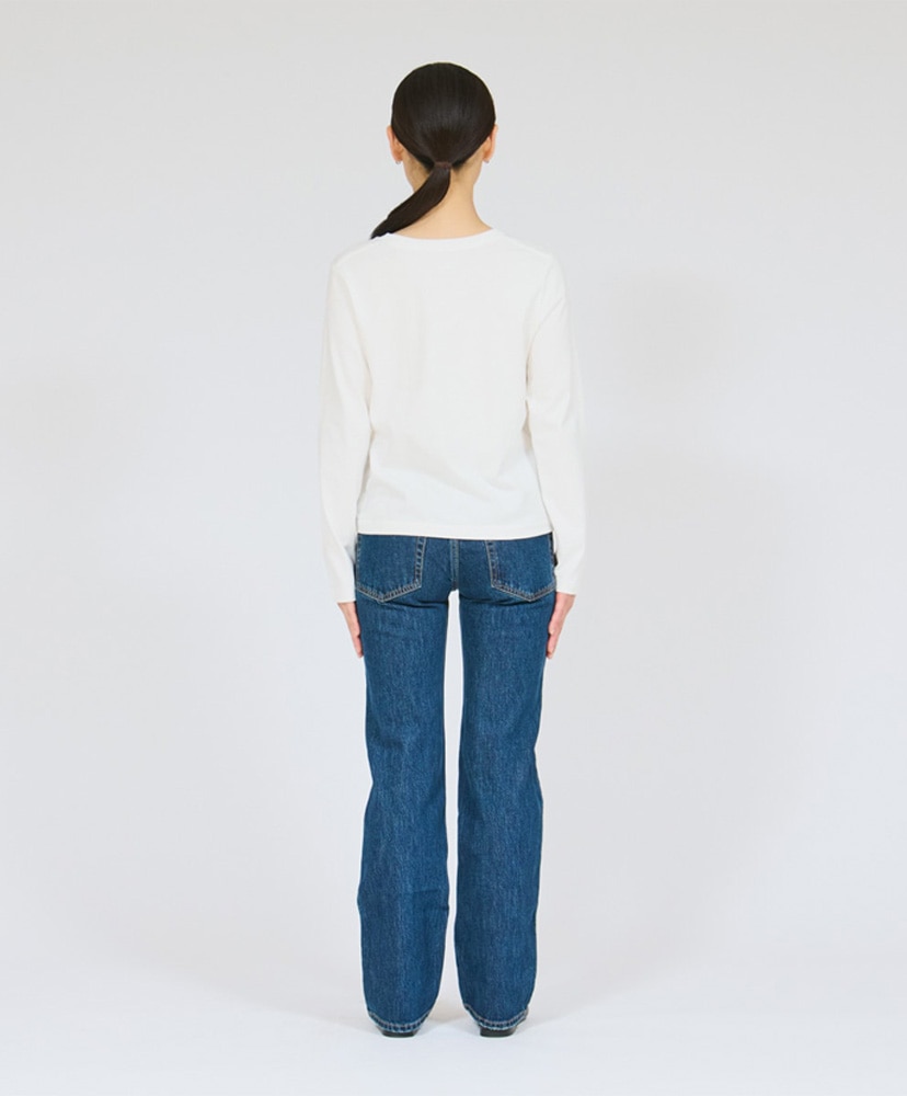 Hanes T-SHIRTS SHIRO for HER - Crew Neck Long Sleeve T-Shirt White/ホワイト L(WOMEN)