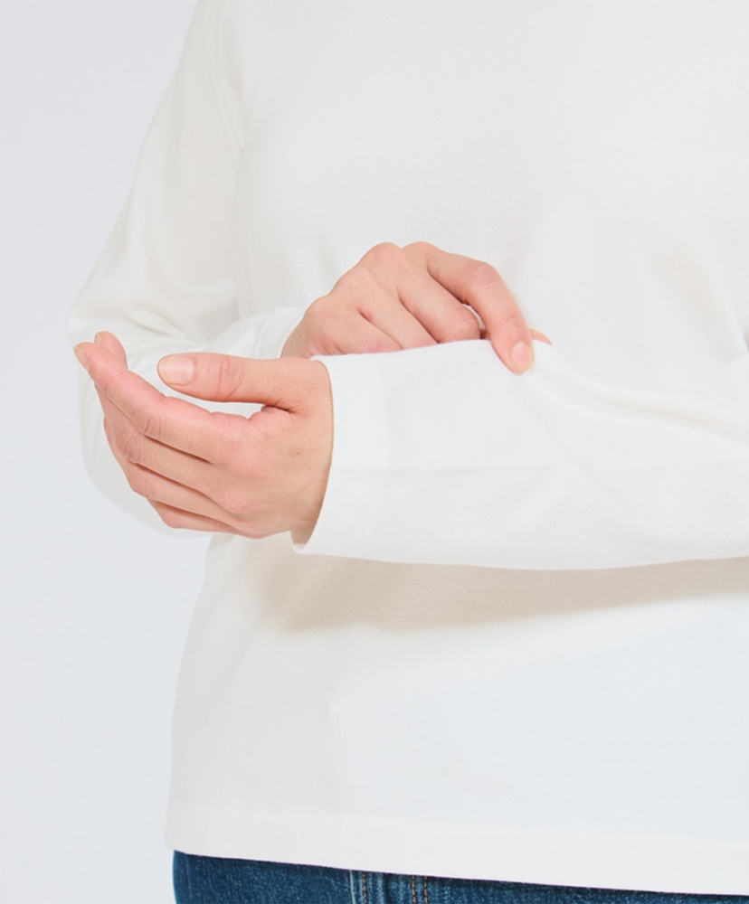 Hanes T-SHIRTS SHIRO for HER - Crew Neck Long Sleeve T-Shirt White/ホワイト L(WOMEN)