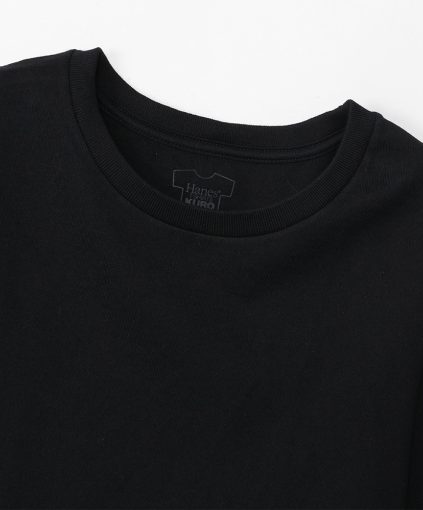 Hanes T-SHIRTS KURO for HER - Crew Neck Long Sleeve T-Shirt Black/ブラック L(WOMEN)