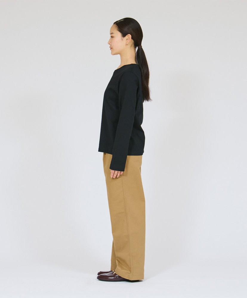 Hanes T-SHIRTS KURO for HER - Crew Neck Long Sleeve T-Shirt Black/ブラック L(WOMEN)