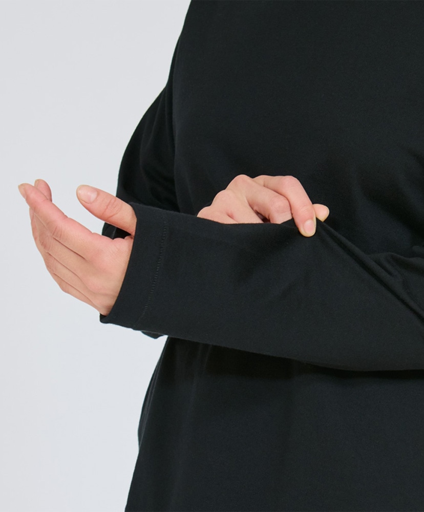 Hanes T-SHIRTS KURO for HER - Crew Neck Long Sleeve T-Shirt Black/ブラック L(WOMEN)