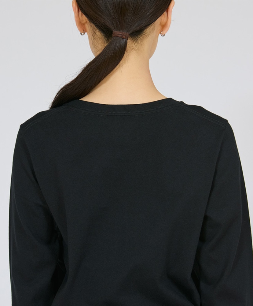 Hanes T-SHIRTS KURO for HER - Crew Neck Long Sleeve T-Shirt Black/ブラック L(WOMEN)