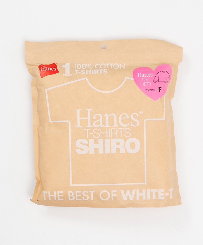 Hanes T-SHIRTS SHIRO for HER - Cropped Wide T-Shirt White/ホワイト F(WOMEN)