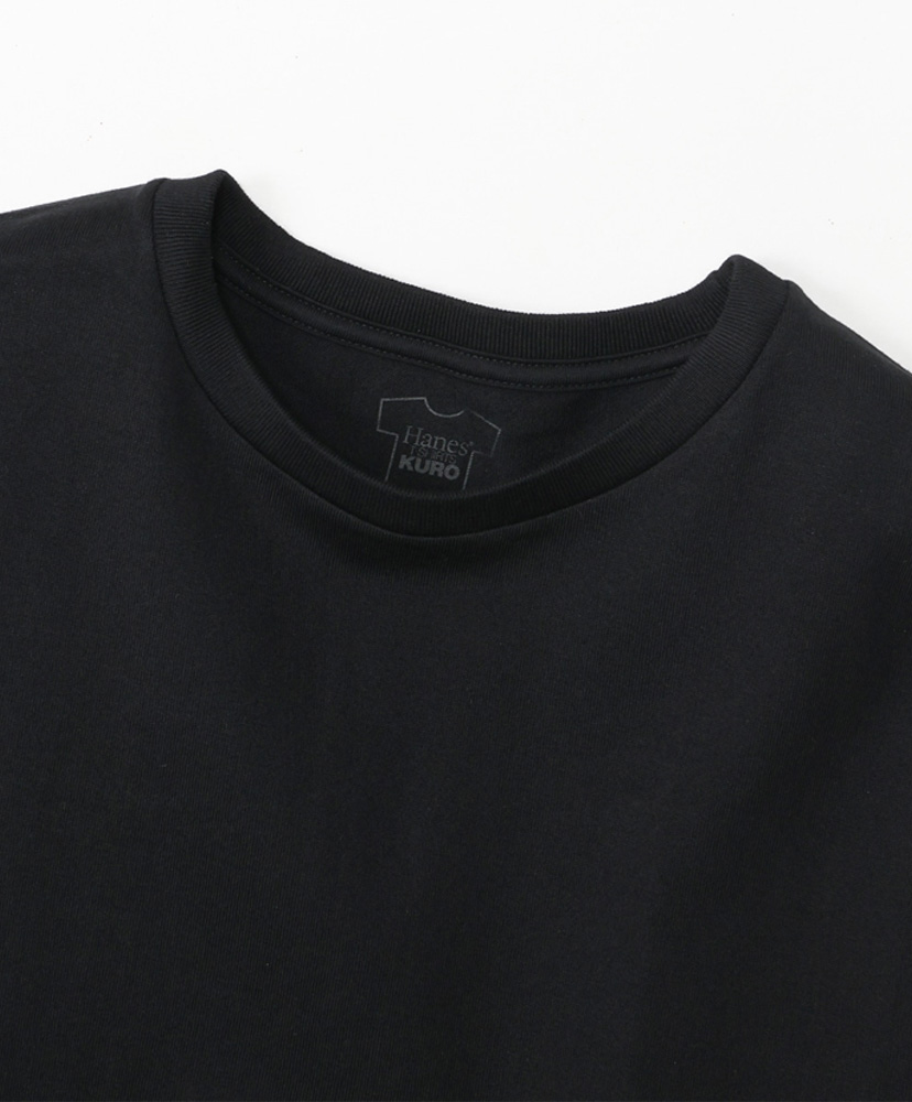 Hanes T-SHIRTS KURO for HER - Cropped Wide T-Shirt Black/ブラック F(WOMEN)