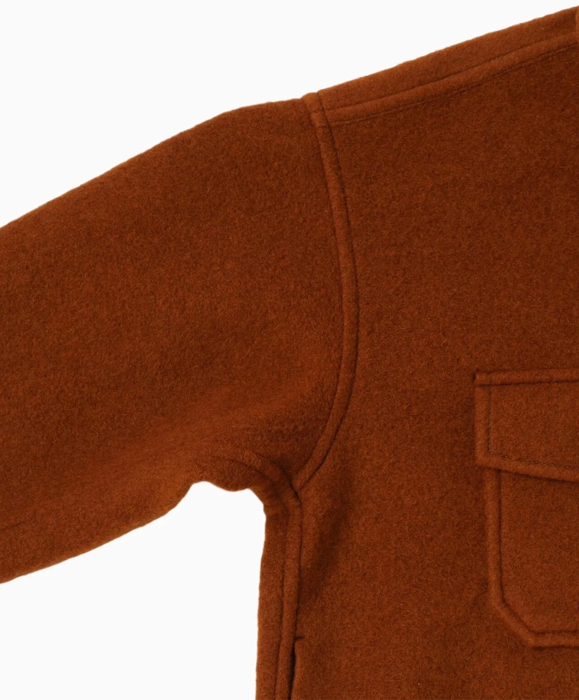 Wool Shaggy Zip Jacket Brown/ブラウン WS(WOMEN)