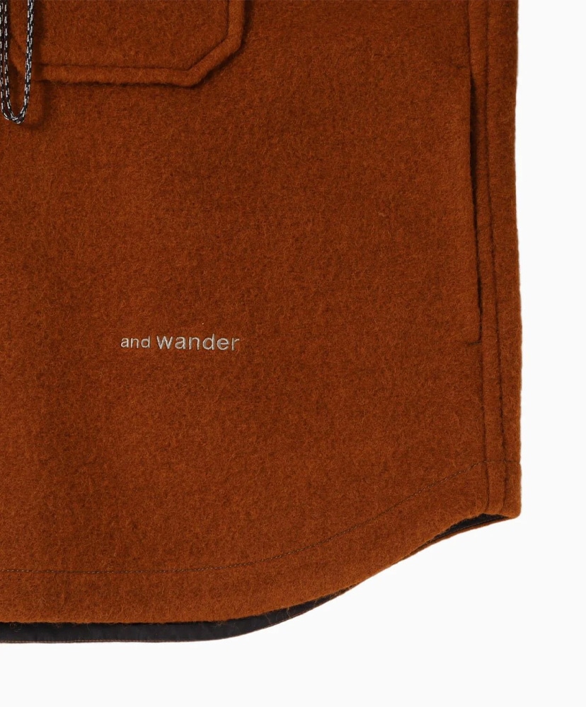 Wool Shaggy Zip Jacket Brown/ブラウン WS(WOMEN)