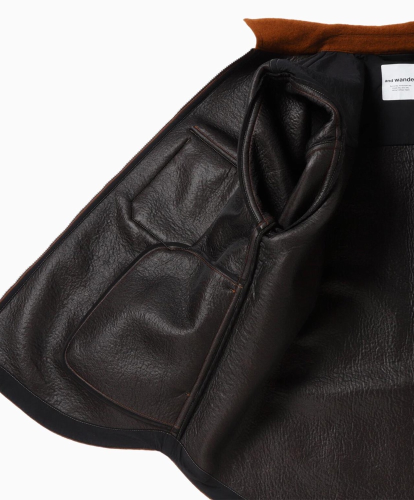 Wool Shaggy Zip Jacket Brown/ブラウン WS(WOMEN)