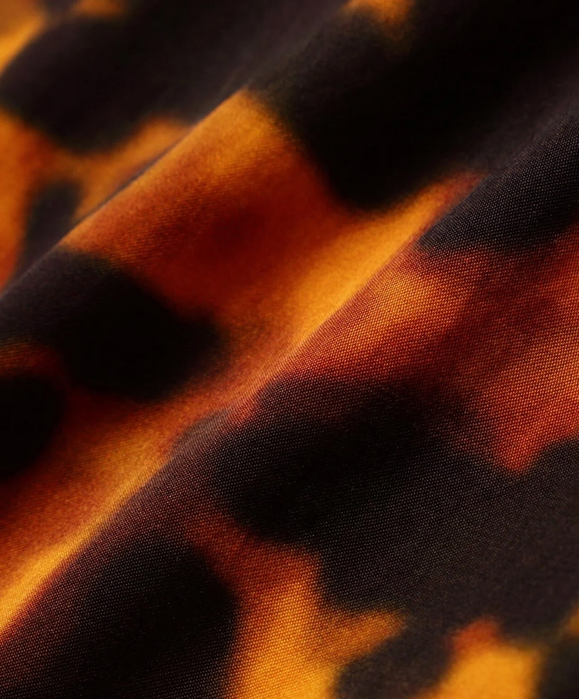 Printed Satin Skirt (W) Brown/ブラウン WM(WOMEN)
