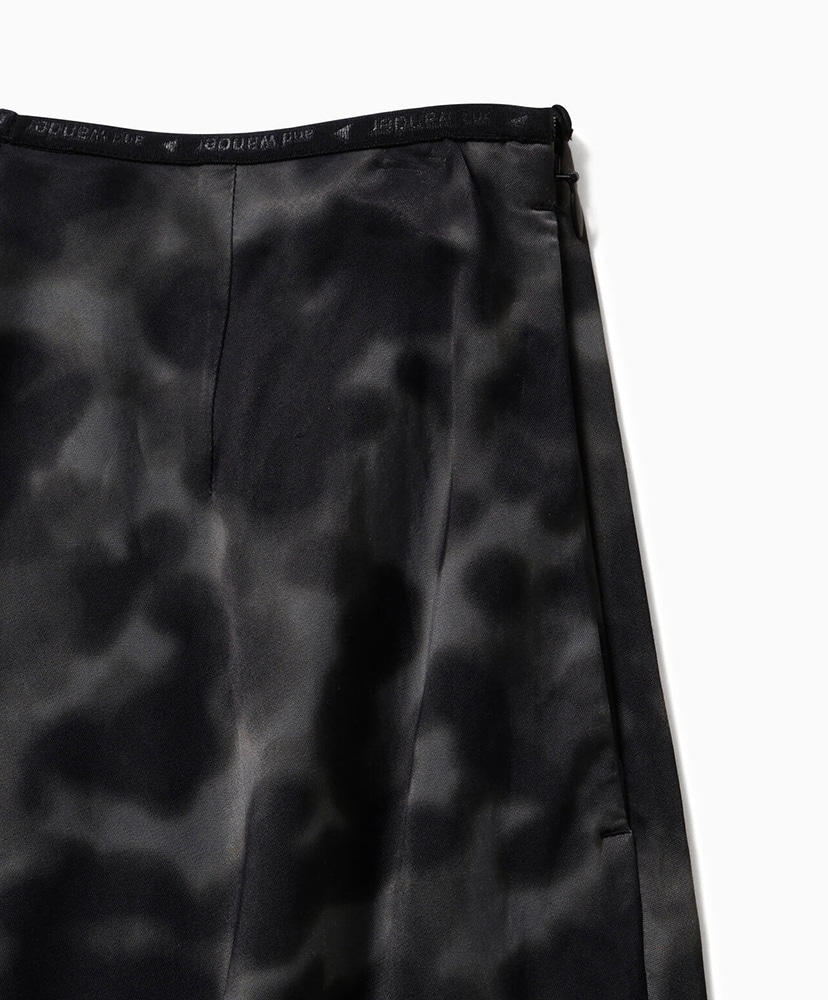 Printed Satin Skirt (W) Gray/グレー WM(WOMEN)