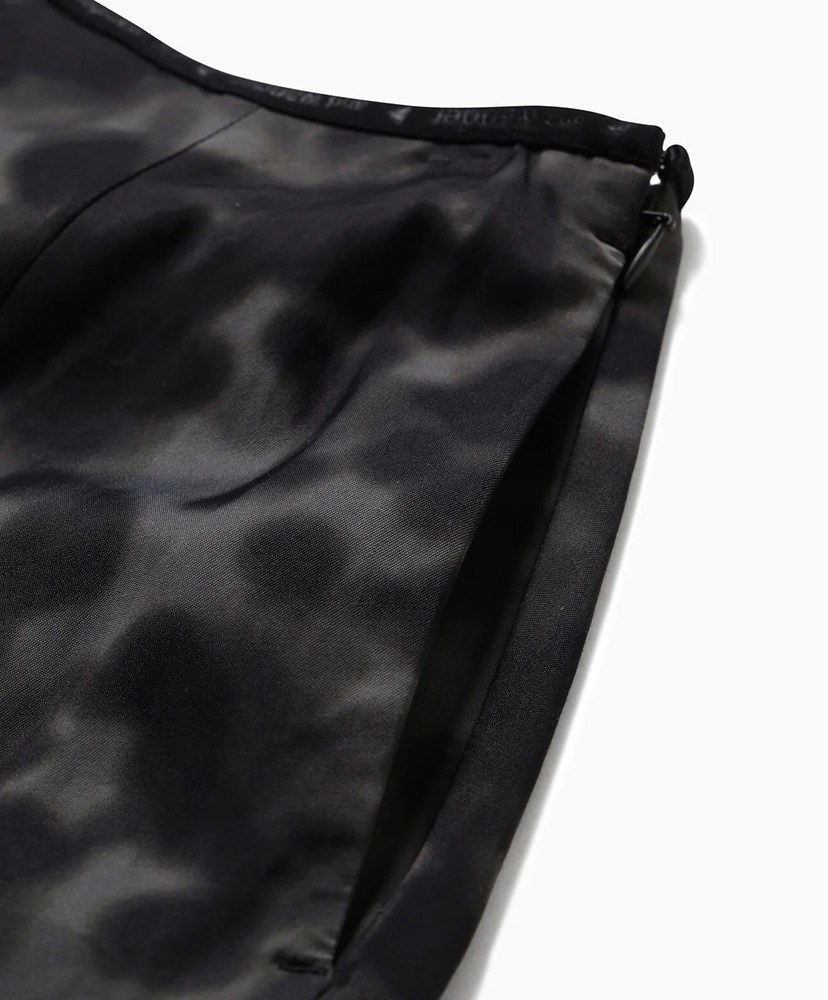 Printed Satin Skirt (W) Gray/グレー WM(WOMEN)