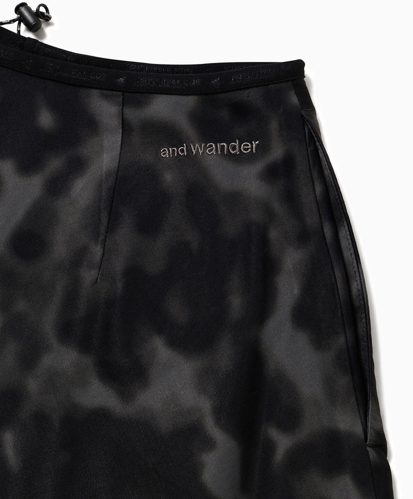 Printed Satin Skirt (W) Gray/グレー WM(WOMEN)