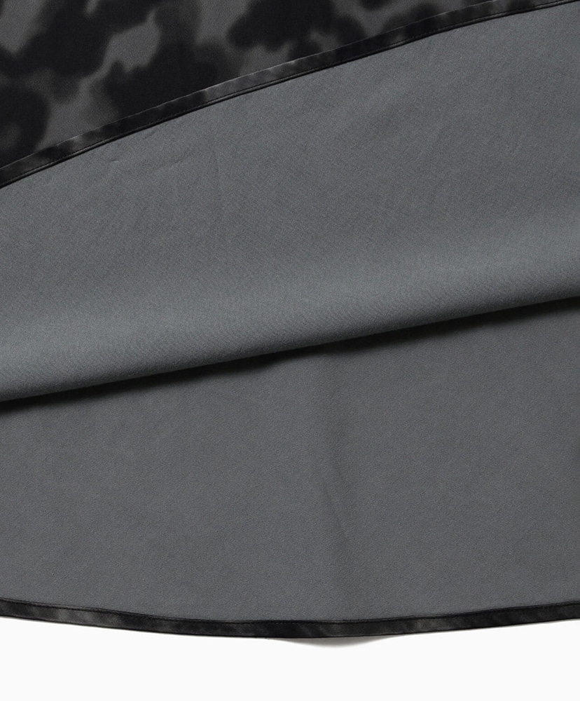 Printed Satin Skirt (W) Gray/グレー WM(WOMEN)