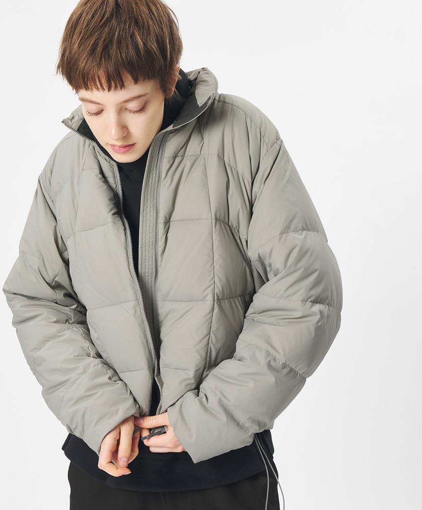 Gridded Down Jacket (Unisex) Drizzle / ドリズル 2(MEN)