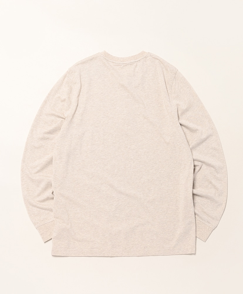 Men's Carefree Unshrinkable Tee Long-Sleeve Henley Shore Heather/ショアヘザー L(MEN)