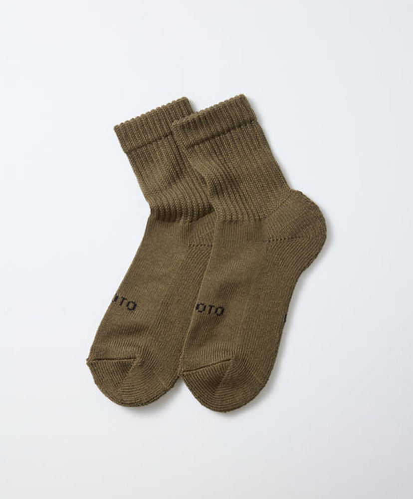 Organic Daily 3Pack Mini Crew Socks Khaki Tones/カーキ トーンズ M(25-27cm)