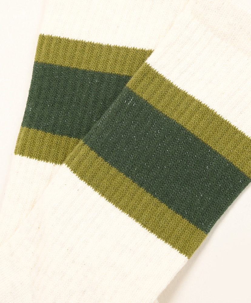 50th Line Socks LT.Green×DK.Green/ライトグリーン×ダークグリーン M