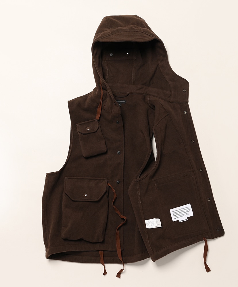 Field Vest - Polyester Fake Melton Brown/ブラウン L(MEN)