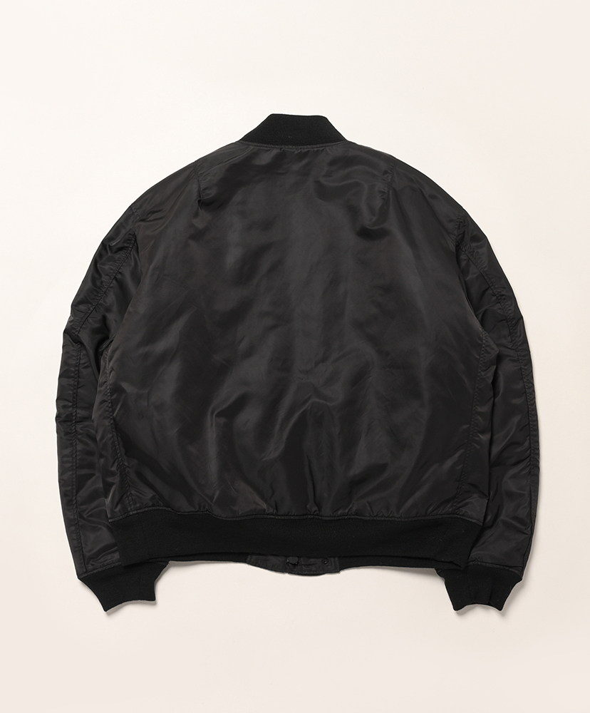 Aviator Jacket - Flight Satin Nylon Black/ブラック L(MEN)